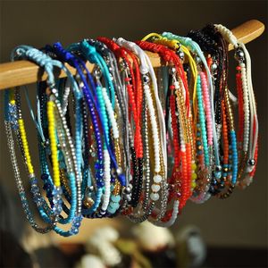 Handmade Bohemian Friendship Beaded Bracelet Ethnic Colorful Seed Bead Charm Bracelets For Women Beach Party Gift D3