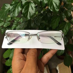 Fashion Sunglasses Frames Japan Pure Titanium Myopia Glasses Small Size Semi Rimless Teenage/WomenFashion