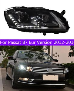 2 datorer Bilkastare för Passat B7 EUR Version 20 12-20 16 Huvudlampor LED tåriga ögon strålkastare LED-dubbla balkslins