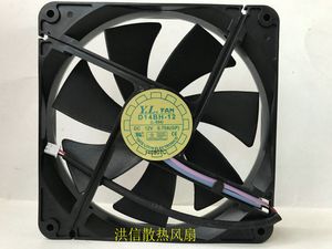 Freight Free Original Yaln Fan 14025 D14BH-12 12V 0,70A 14 cm wentylator chłodzący