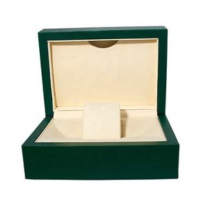 Factory horlogeboxen leverancier luxemerk groen houten horlogebox voor rolex papers kaart portemonnee polshorloge cases display cadeaus