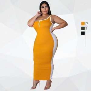 Plus Size Dresses Women Dress Panel Zip V Neck Tank Top XL XL Summer Pure Cotton for Dropplus Meli22