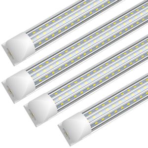 US Stock 4ft LED -butiksrör Ljus för garage 60W 6000K Cool White D Shape No Ballast T8 Integrerad fixtur för tak under skåp källare kylare belysning