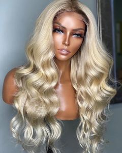 Lace Wigs Blonde Front Wig 360 13x4 Transparent Frontal Pre Plucked 28 30 Inch Brazilian Body Wave Color Human Hair WigsLace