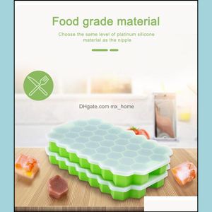 Other Kitchen Dining Bar Home Garden Honeycomb Ice Cube Trays Reusable Sile Ice-Cube Mold Bpa Maker Dhank