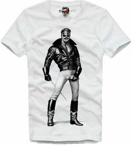 Men's T-Shirts T-SHIRT GAY COP TOY BOY TOM OF FINLAND LEATHER BOOTS CAP BDSM 5290