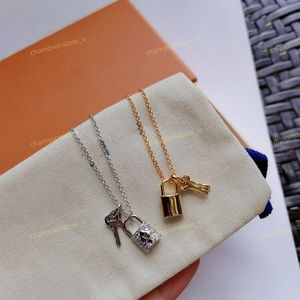 Designer Pendant Lock Love Graduated Bracelet Necklaces Fashion Necklace for Man Woman Channel Jewelry Pendants Multiple Options with Bag