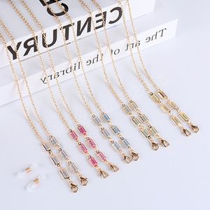 Gradient Color Imitation Crystal Glasses Chains Women Sunglasses Lanyards Eyewear Cord Holder Neck Strap Eyeglasses Bead Chain