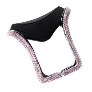 Decorações de interiores Plástico para o carro Ajustável em forma de U com Mount Clip Rhinestone, incrustado de ventilação