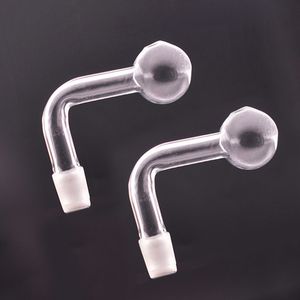 Dhl-freies 10mm 14mm 18mm Glas Öl Schüssel Pyrex Männlich Weiblich Öl Brenner Glas Rohr Transparent Klar gebogen Öl Schüsseln Shisha Shisha Adapter