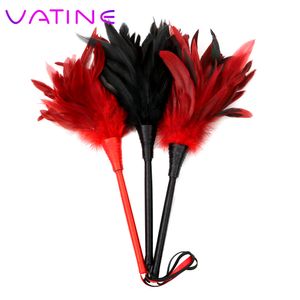 Clitoride di piume di piuma vatine tick gioco per adulti coppia di giocattoli sexy erotica uomo flirtare donna donna sculacciata schiava di schiavi