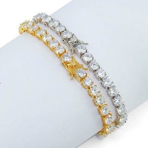 Designer Bracelet Classic Trend Line Diamond Hip Hop Style Niche Design Hand Jewelry Simple and Generous Men and Women Same Gift 3-5mm With Box