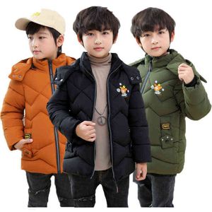 Against The Cold Winter Boys Jacket Velvet Thickening Keep Warm Hooded Jacket For Children Christmas Gift Children Outerwear J220718