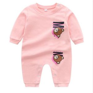 New Style Newborn Baby Pagliaccetti Cotton Infant Boys Girls Abbigliamento Set Luxury Lettera Tute a maniche lunghe Cute Kids Baby Clothes