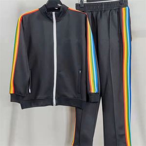 Men s Tracksuits Palm Fashion Trend Side Stripes Couples Sportswear Casual Suits Angels
