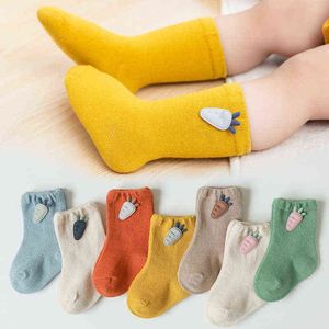 M Autumn Winter NEWBORN CARON CART CARROT CARROT SOCKS BOYS Girls Cotton Floor Socks Toddler Candy Color Warm Sleep Socks J220621