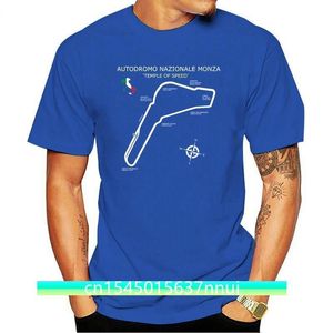 Camiseta Autodromo Nazionale Monza Pista de Corrida Homens Crewneck Manga Curta TShirt 100% Algodão Racer Adulto Cinza Homens Tees 220702