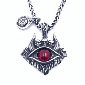 Nicchia Design Satan Devil's Eye Ciondolo Collana Maschio Retro Personalità Hip-Hop Dark Fashion Street All-Match Jewelry Gift