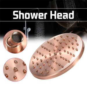 8 inch Round Vintage Retro Bathroom Rain Shower Head Antique Red Copper Hose Top Shower Sprayer Bathroom Single Head Tools 200925