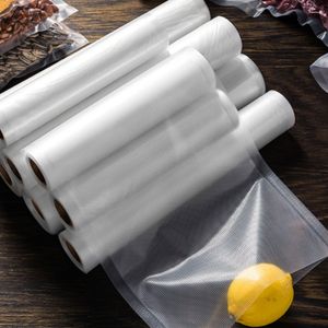 Kornvakuumförpackningspåsar rulla film 5 m längd matförpackningsväska material mesh komposit fast längd kan skäras