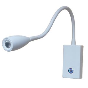 Topoch noite ler luz touch escurecimento lâmpada flexível braço focado lente driver embutido 3w 200lm para bedside rv barco superfície de montagem de superfície AC100-240V DC12V