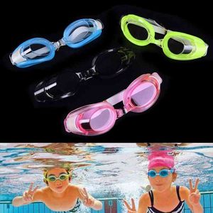 Novas crianças ajustáveis ​​infantils a água de silicone à prova d'água Anti nevoeiro UV Copos de natação óculos de óculos de óculos y220428
