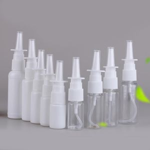 10 ml, 15 ml, 30 ml, 50 ml Nasensprühflasche Mister – leere, nachfüllbare weiße Kunststoff-HDPE-Sprühflaschen – wiederverwendbarer Nasensprüher für die Nasenspülung