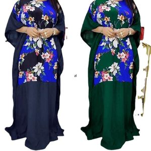 Abaya Mais O Tamanho Dubai venda por atacado-Roupas étnicas ramadã muçulmano kaftan abaya vestido mulheres dubai vestidos elegantes chiffon africano maxi plus size boubou robe djellaba femmeethnic