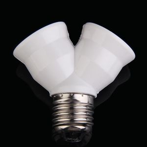 Lamp Holders & Bases Socket Base Extend Splitter Plug LampHolder Bulb Holder Dual Double Halogen Light Copper Contact Adapter ConverterLamp