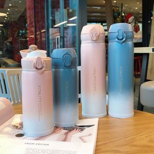 Creative 350ml 500ml Stainless Steel Vacuum Flask Coffee Tea Thermos Mug Travel Drink Bottle Thermocup For Gifts 220617