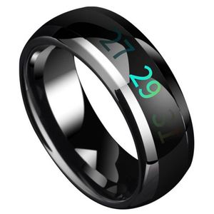 Wholesale smart ring for sale - Group buy Stainless steel Smart Ring temperature rings intelligent temperature sensing titaniumSteel couplesRing