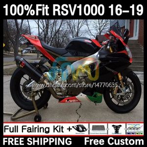 Ciało pleśni wtrysku dla Aprilia RSV4 RSV 1000 RSV-1000 RSV1000R 16-19 Bodywork 5DH.145 RSV1000 R RR 16 17 18 19 RSV1000RR 2016 2017 2019 OEM Fairing Hot Black