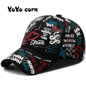 Summer Letter Print Snapback Gorras Para Hombre Casquette Femme Hip Hop Womens Hats Black Graffiti Baseball Cap Women Men