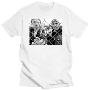 Męskie koszulki męskie odzież biurowa program telewizyjny prosto Outta Scranton T-shirt Mała średnia duża XL Cool Casual Cotton Tee Shirt