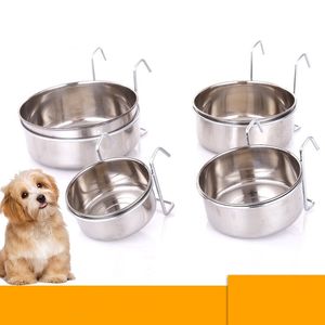 Другие собачьи принадлежности из нержавеющей стали для домашних кормов для домашних животных клетки домашние миски для домашних животных тип котенок круглый бассейн