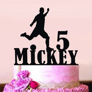 Toppers de futebol personalizados Feliz aniversário Casamento Topper Topper Baby Shower Decor Cake Baking Diy Party Supplies 220618