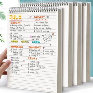 Notepads A6 A5 B5 PP Cover Sketchbook Spiral Notebook Inner Blank GSM Grid Line School Supplies Pencil Drawing Notepad Coil Notebooks