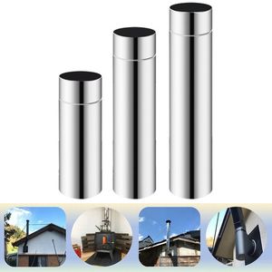 Stainless Steel Stove Pipe Chimney Flue Liner 90 Elbow Knee Furnace Silver Gas Heater Accessories 20cm 70mm 220505