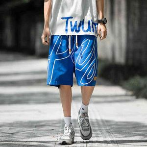 Shorts masculinos letra estampa de moletom para homens Tendências de moda de verão