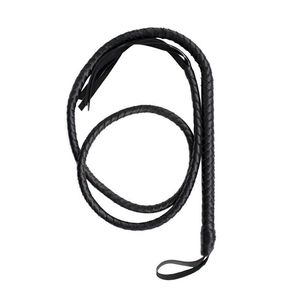 Crafts Black Bull Whip 6.5 Feet Cow Hide Leather Custom BULLWHIP Belly and Bolster Construction 220411