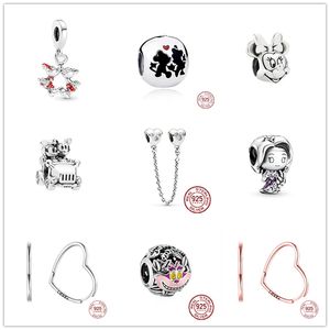 Yeni s925 Gümüş Gevşek Boncuk Moda Lüks Boncuklu DIY Fare Ördek Bilezik Orijinal Fit Pandora Kolye Charms Kızlar için Yüksek Kaliteli Takı Bayan Hediyeler