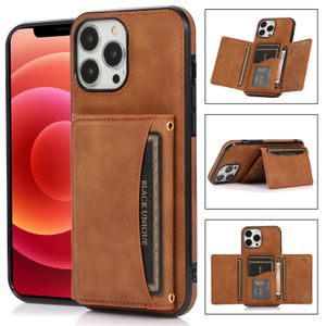 Custodie a portafoglio 3 piegate in pelle Skin Feel per iPhone 13/12/11 Pro Max, Mini, Xsmax, XR, borsa con tasca per 78 carte e S22 Ultra