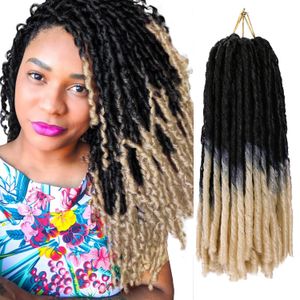 14 tum syntetiskt hår mjuka locs virkning hår flätor 30 strands/pack bomb dreadlocks faux locs hår ls07