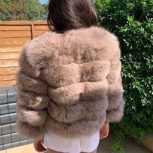 Fashionable warm natural real vest genuine fur coat Good quality free 201112