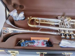 Toptan satış Trompet Yüksek Kaliteli LT180S-72 Trompet B Düz Gümüş Kaplama Profesyonel Trompet Müzik Enstrümanları Hediye