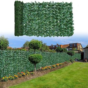 3x1m Yapay Hedge Sahte Yaprak Panelleri Gizlilik Çit Ekranı Ev Bahçesi için Yeşillik Teras Teras Veranda Dükkanı Dekor