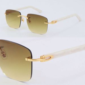 Wholesale Selling Plank Aztec Arms Rimless Sunglasses 8300816 Classic Pilots Metal Frame Simple Leisure Sun glasses Large Square Glasses 18K Gold UV400 Lens Luxury