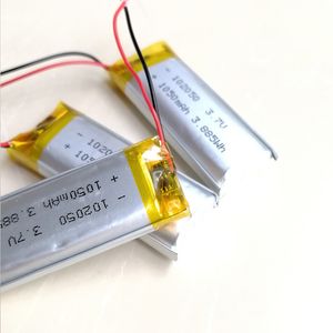 3.7V Bateria recarregável 102050 Capacidade real 1050mAh Lipo Li Polymer Battery com placa protegida