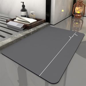 Tappeto da bagno super assorbente Asciugatura rapida Tappetino antiscivolo Tappetino per vasca Zona laterale Tappetini Diatomite Home Zerbino Tappeto da cucina 220401