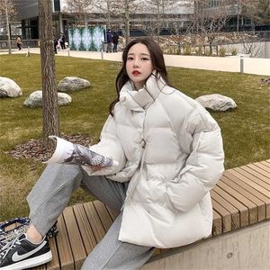 Cotton-padded jacket women down-padded Korean style loose student bread short 211120
